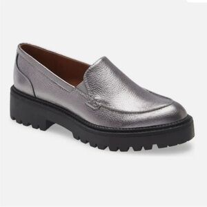 Caslon Metallic Silver Loafers for Women